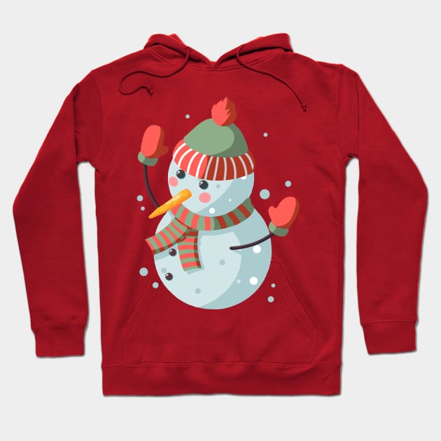 snowman santa hat gift Hoodie by jorinde winter designs